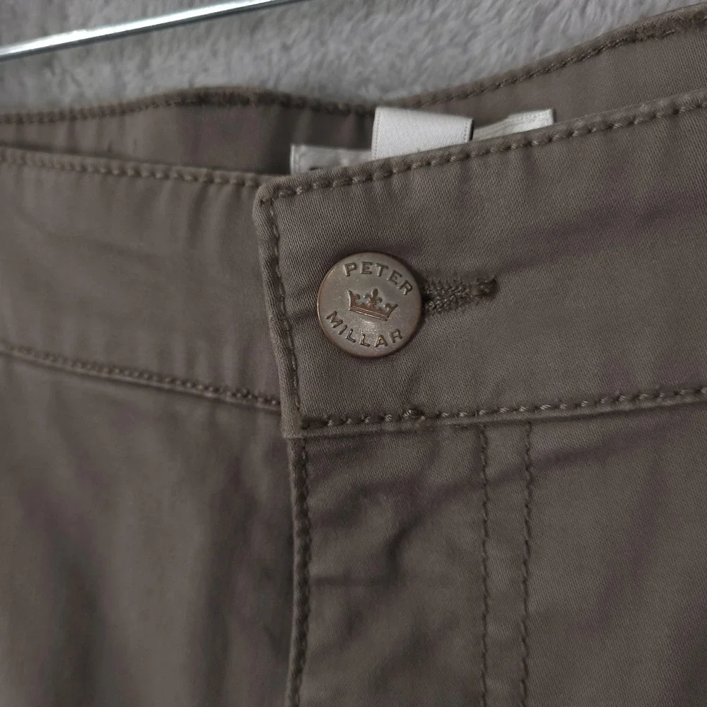 Peter Millar Pants Mens 38x33 Stretch Five Pocket Cotton Sateen Casual Golf